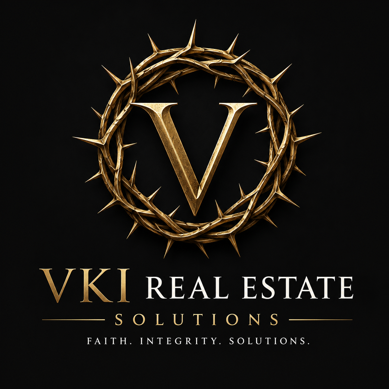 VKI Real Estate Solutions crown of thorns V logo